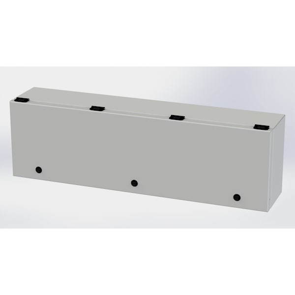 1/4 Turn Latch Electrical Enclosures, 9 in H, 6 in D, 30 in W, NEMA 3R, 4, 12, 13, Carbon Steel